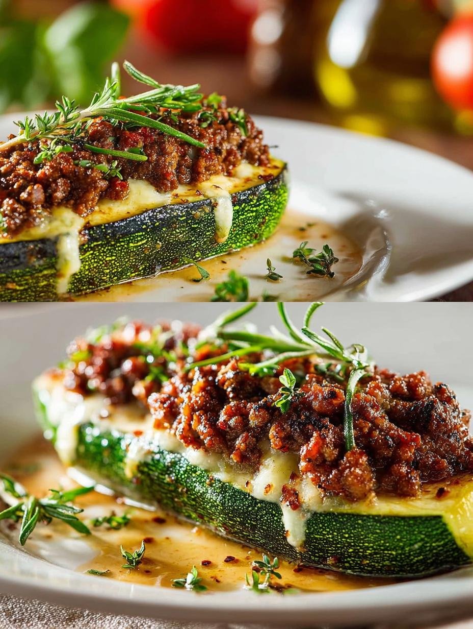 Gefullte Zucchini Mit Hackfleisch