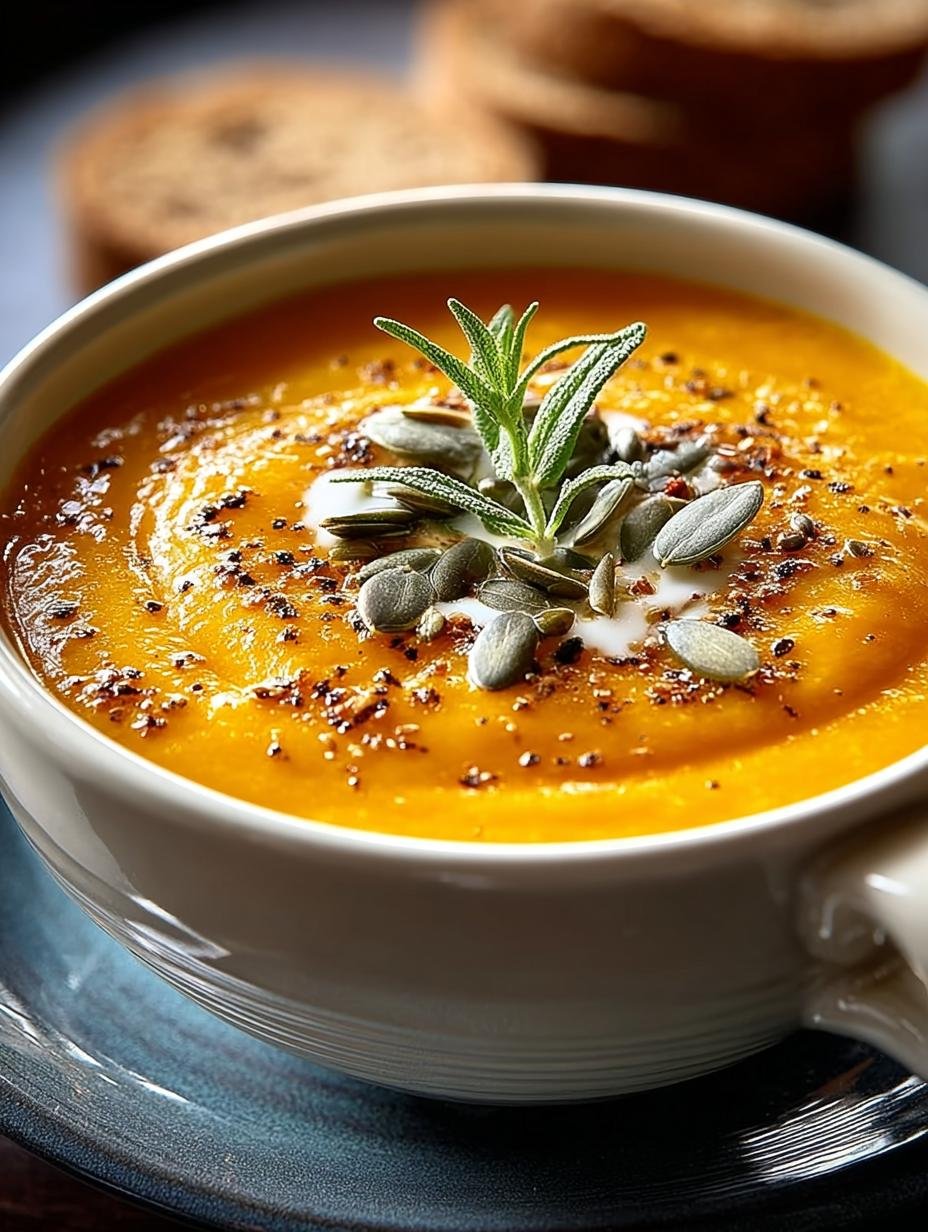 Heerlijke kom Gordon Ramsay Butternut Squash soep, rijk en romig, perfect voor een koude dag