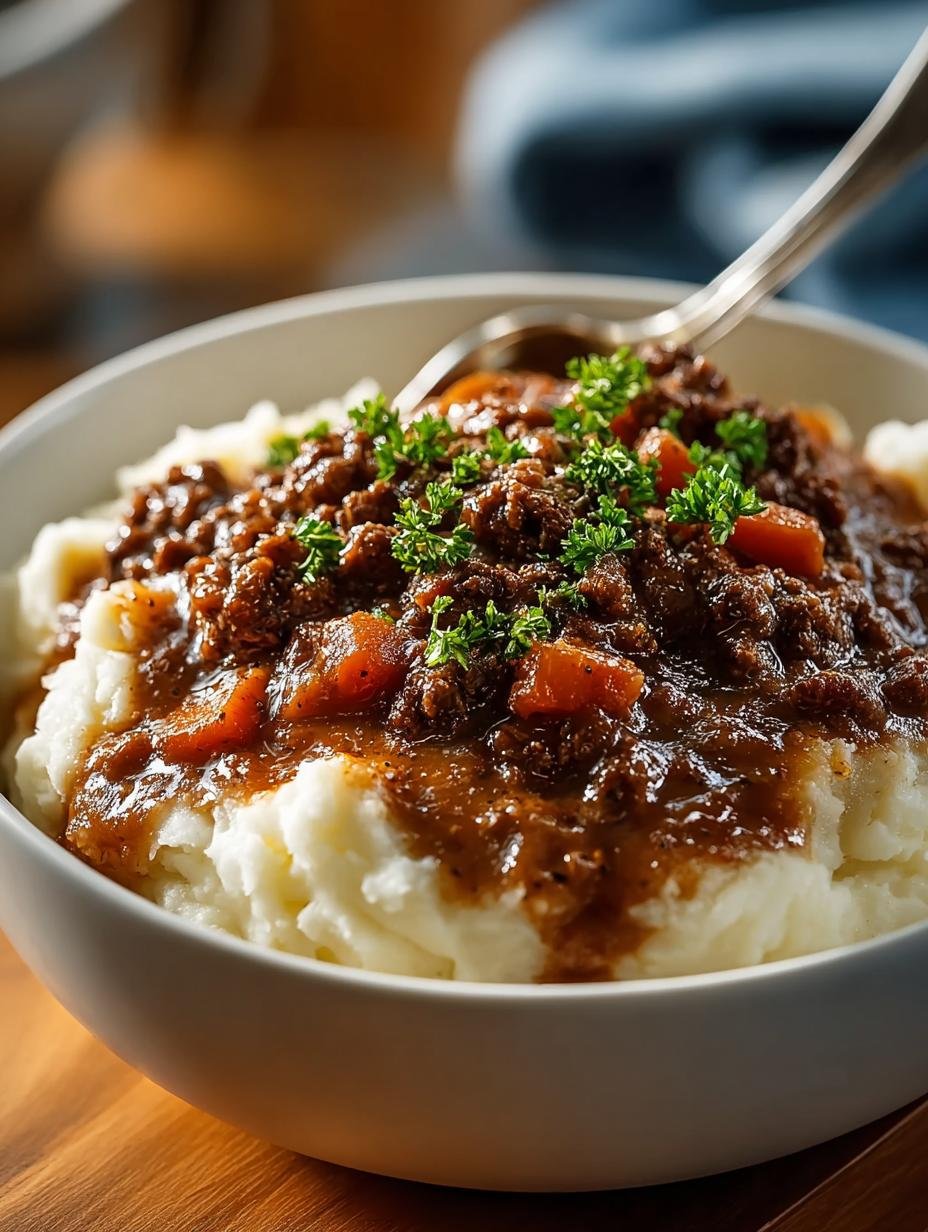 Ground Beef Gravy Over