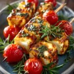 Halloumi Kirschtomaten Spiesse Keto