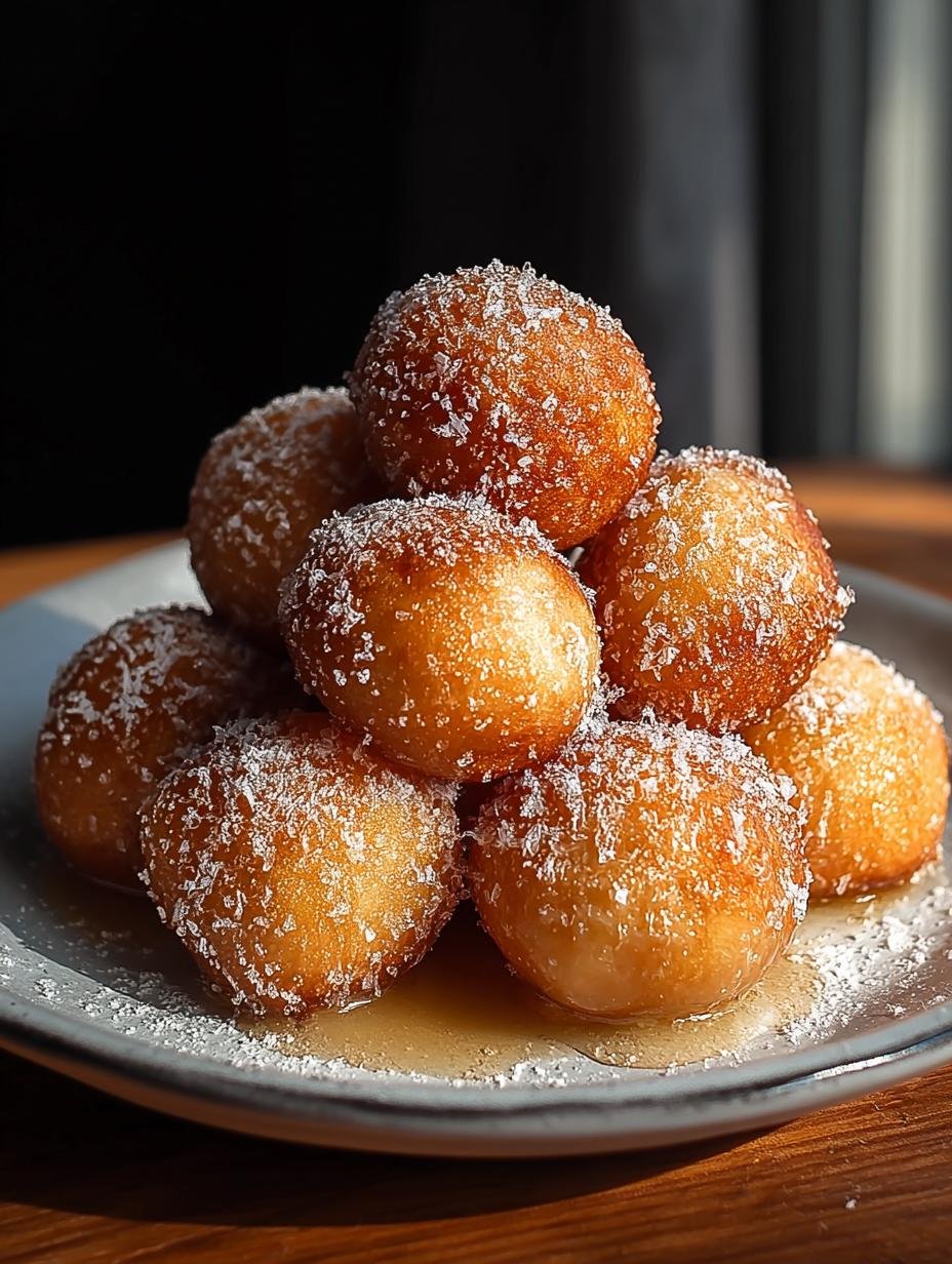 Geweldig: 1 uur Honey Balls Greek Donuts maken - Close-up van versgebakken Honey Balls Greek Donuts met honing en kaneel