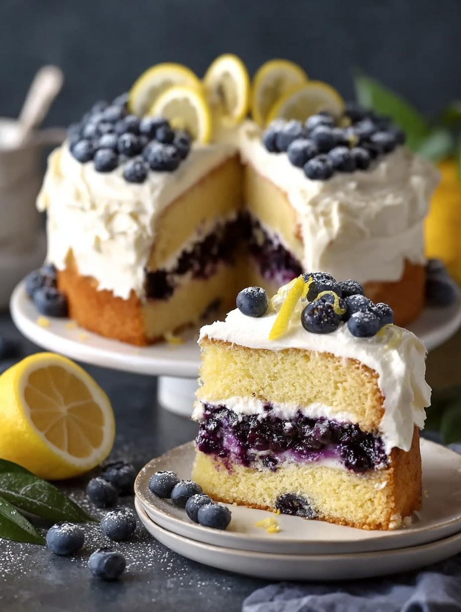 Onweerstaanbare Citroen Bosbessencake: 12 Magische Stappen - Lemon Blueberry Cake - main visual representation
