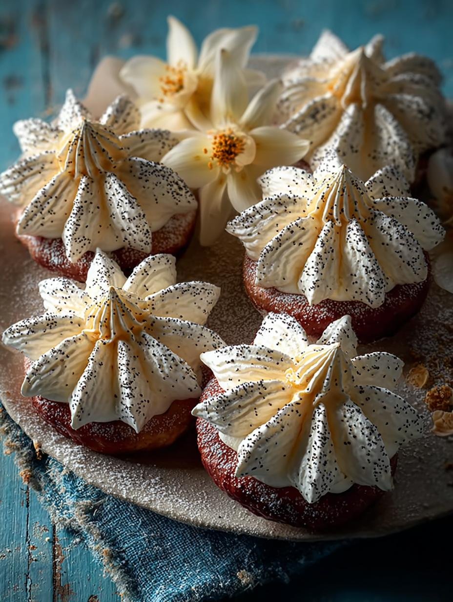 Mohn Baiser Sterne Mit