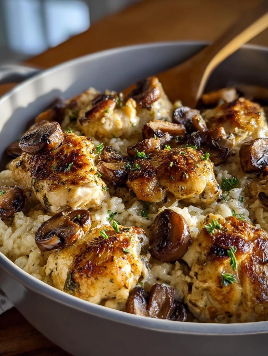 Onweerstaanbare One Pot Mushroom Chicken: 450 kcal geluk - One Pot Mushroom Chicken - main visual representation