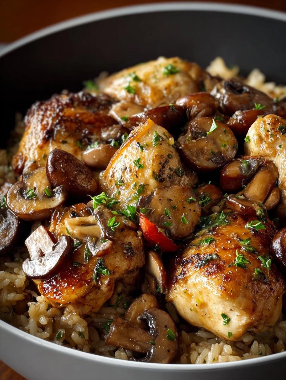 Onweerstaanbare One Pot Mushroom Chicken: 450 kcal geluk - One Pot Mushroom Chicken - additional detail