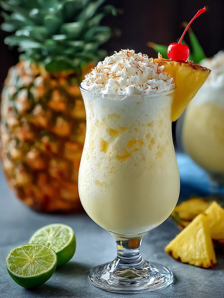 Verfrissende Piña Colada cocktail met ananas en kokos, perfect voor een tropische reis