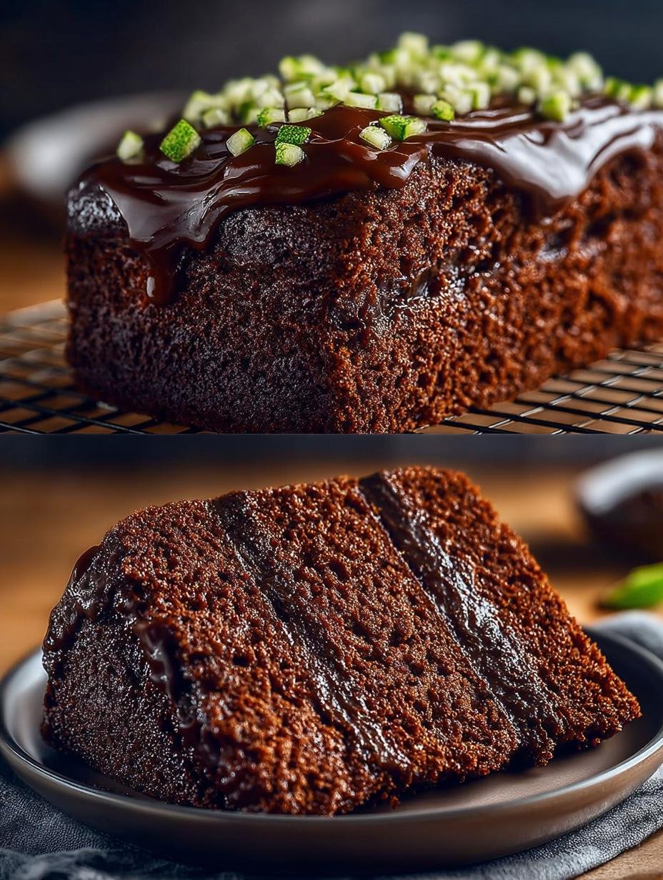Malse Schoko Zucchini Kuchen: Het 1 Geheim - Schoko Zucchini Kuchen Kuchen - close-up van een plak cake met chocolade druppels