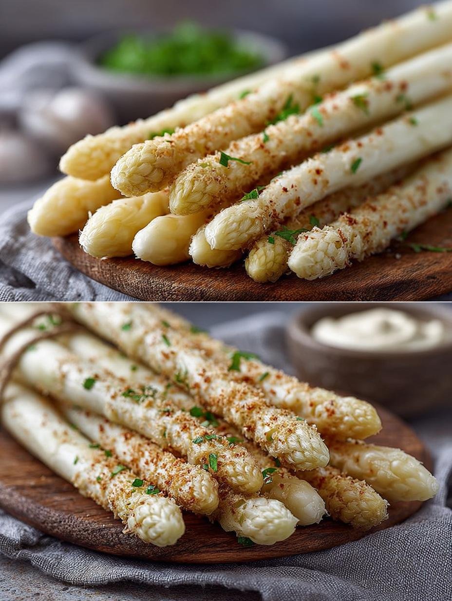 Verrukkelijke Spargel Rezepte Weisser Knusprig, perfect goudbruin gebakken en klaar om te serveren
