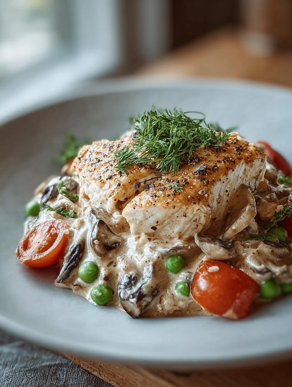 Heerlijke romige Turkey King geserveerd over rijst met verse peterselie