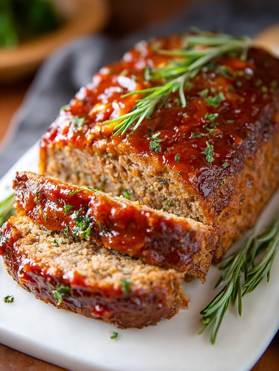 Fantastisch Turkey Meatloaf: 1 geheim voor perfectie! - Sappig en goudbruin kalkoengehaktbrood, vers uit de oven, gesneden en klaar om te serveren