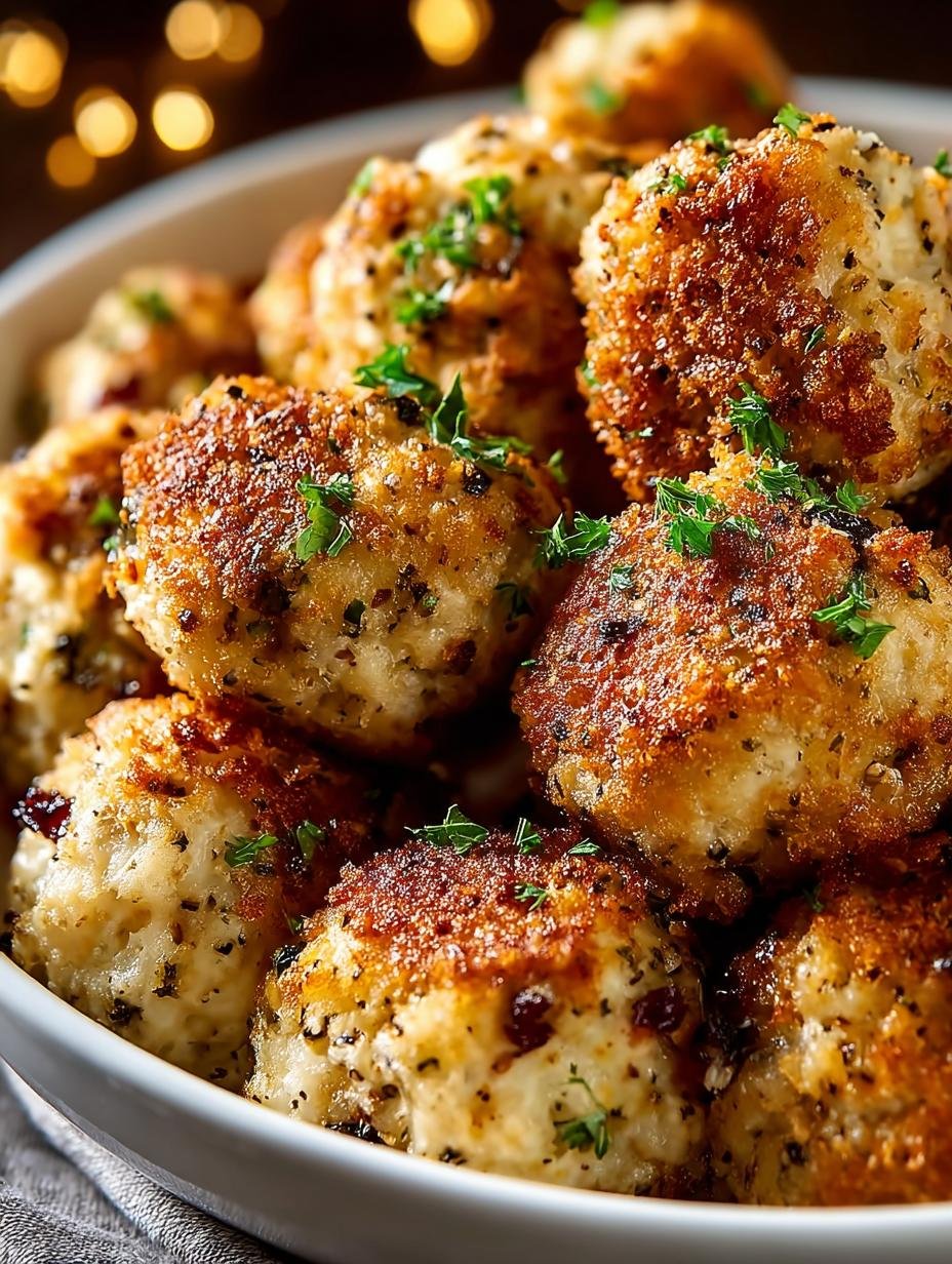 Verbazingwekkende Turkey Stuffing Balls: 1,2 Krokante Happen - Turkey Stuffing Balls - perfect gebakken en goudbruin