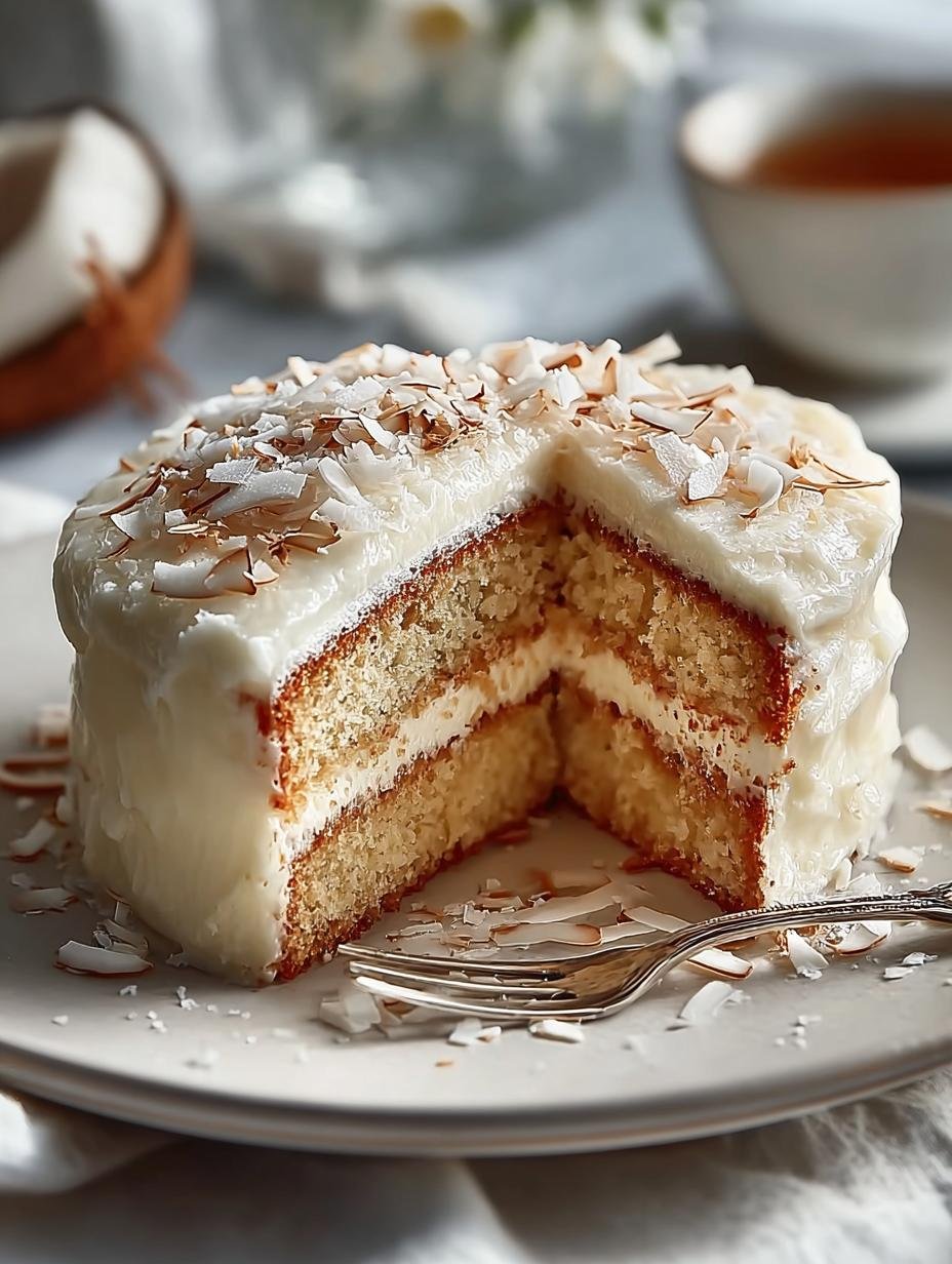 Geweldige Vegan Kokoscake: Probeer dit 1x Zelf! - Vegan Coconut Cake - main visual representation