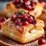 Apple Cranberry Brie Puff