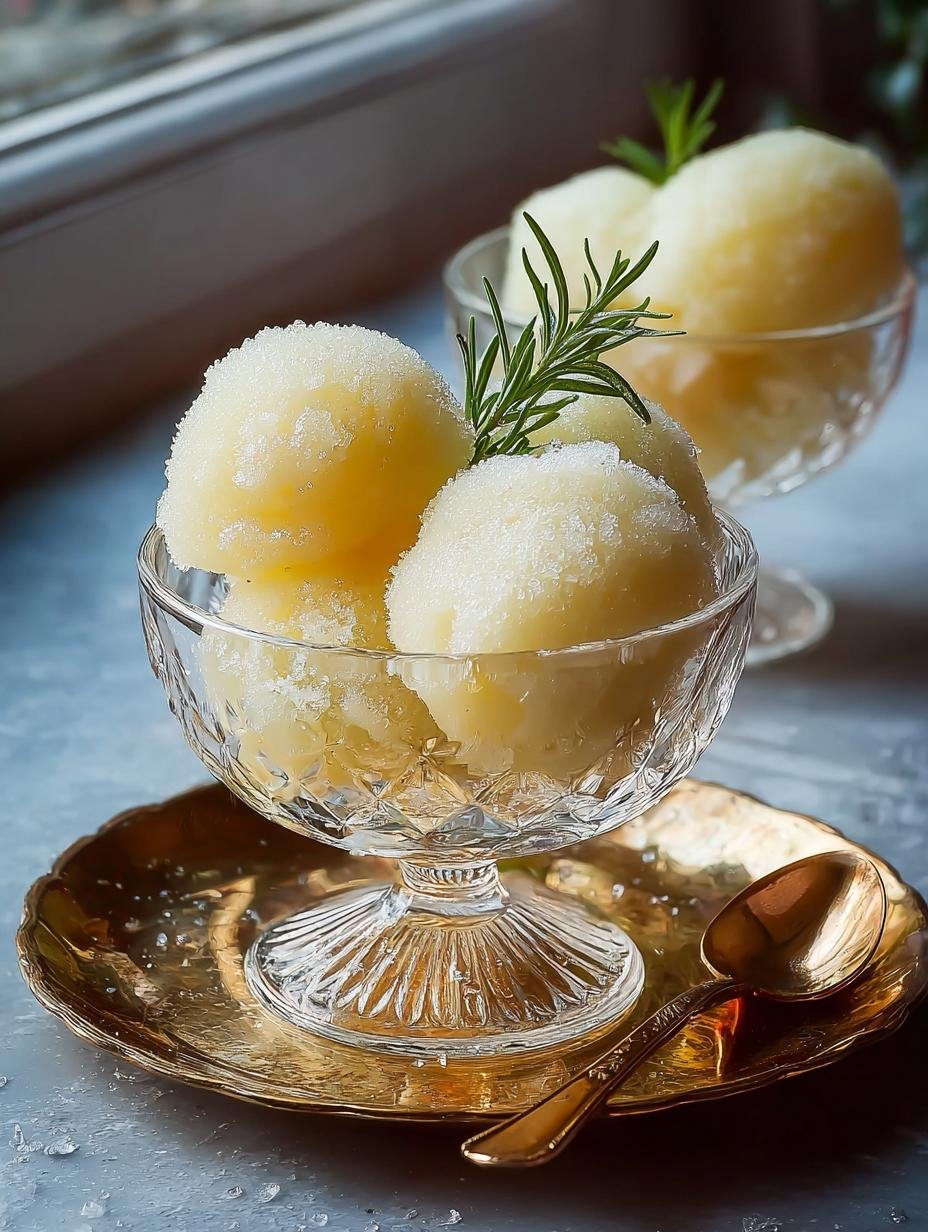 Appel Rozemarijn Sorbet: Mijn Oma's Betoverende Recept! - Apple Rosemary Sorbet - main visual representation