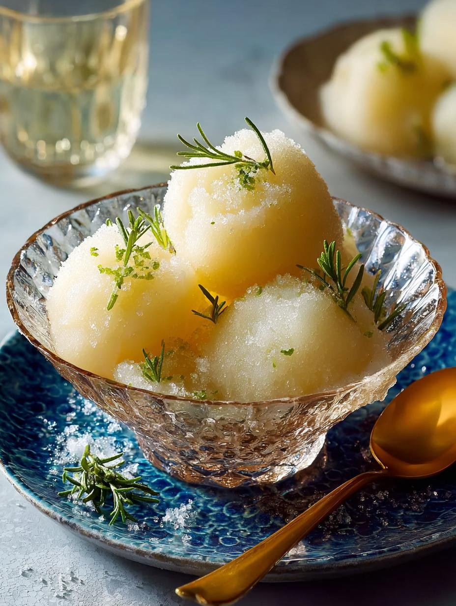 Appel Rozemarijn Sorbet: Mijn Oma's Betoverende Recept! - Apple Rosemary Sorbet - additional detail