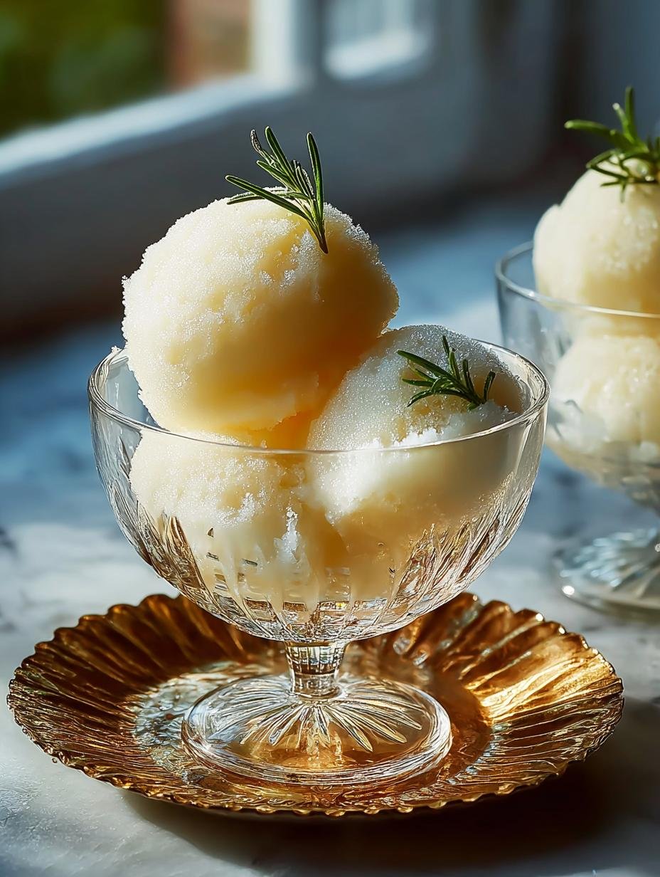Apple Rosemary Sorbet
