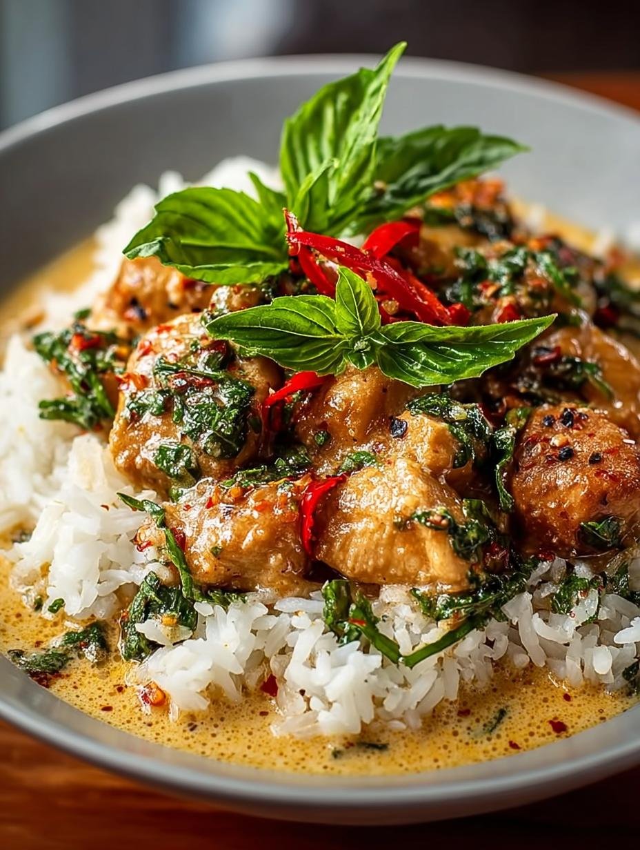 Goddelijke Basil Chicken Coconut Curry in maar 7 stappen - Basil Chicken Coconut Curry - main visual representation