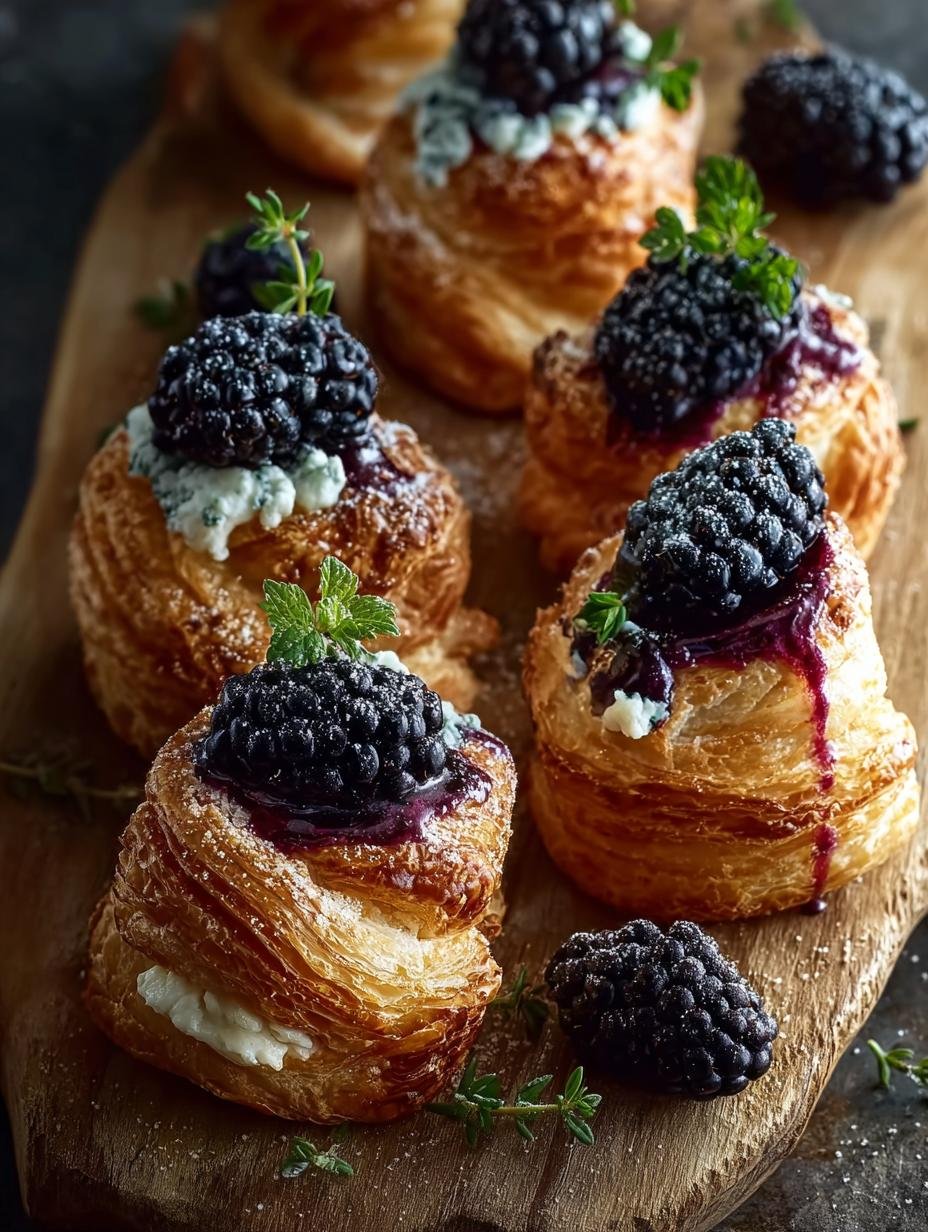 Fantastisch: 1 Braambessen Geitenkaas Bladerdeeg onweerstaanbaar! - Blackberry Goat Cheese Puff - main visual representation