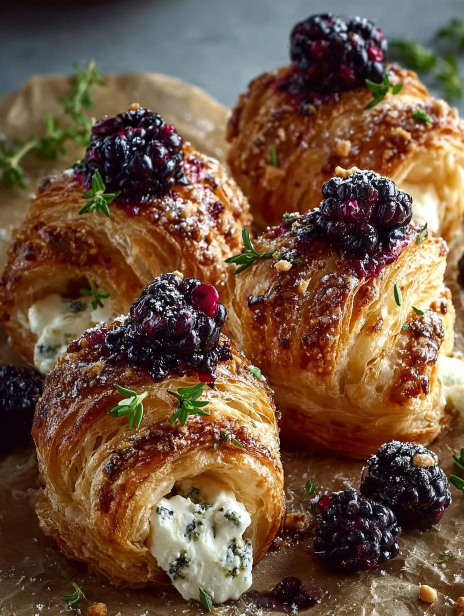 Fantastisch: 1 Braambessen Geitenkaas Bladerdeeg onweerstaanbaar! - Blackberry Goat Cheese Puff - additional detail