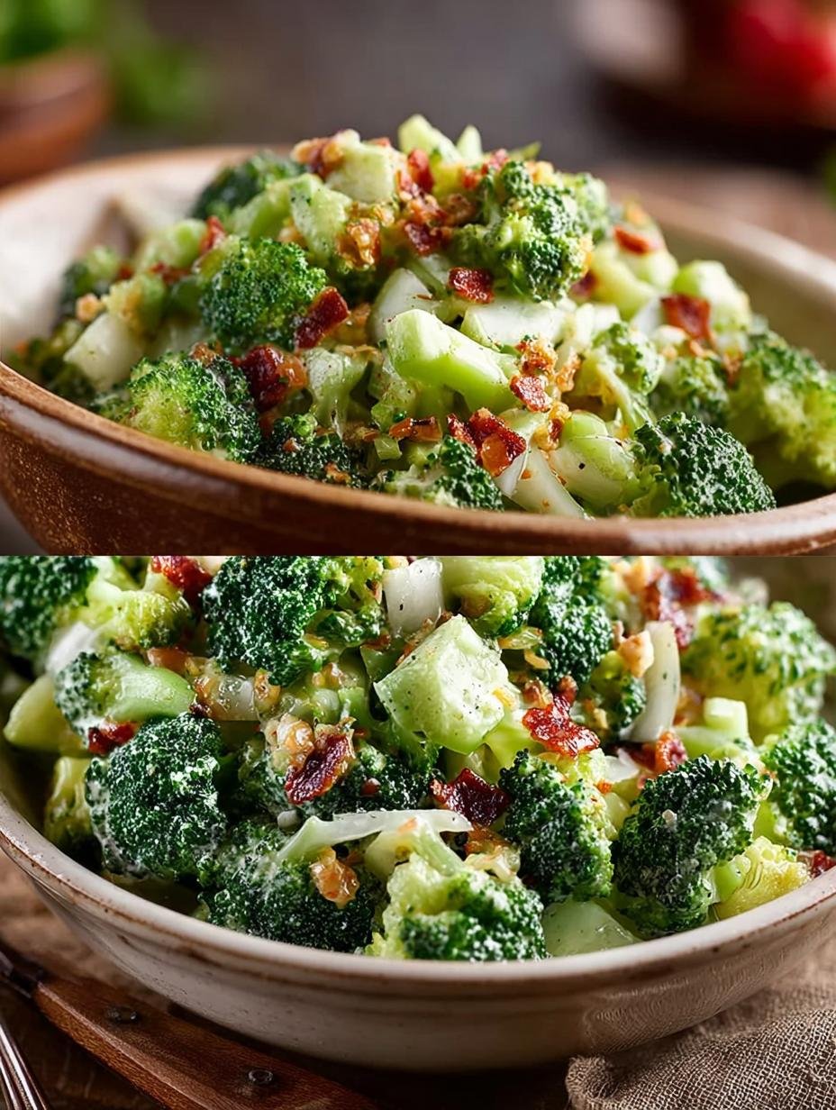 Verbluffend: 20 Min. Broccoli Salat Rezepte Roh! - Een frisse en knapperige Broccoli Salat Rezepte Roh met romige dressing en noten, klaar om te serveren.