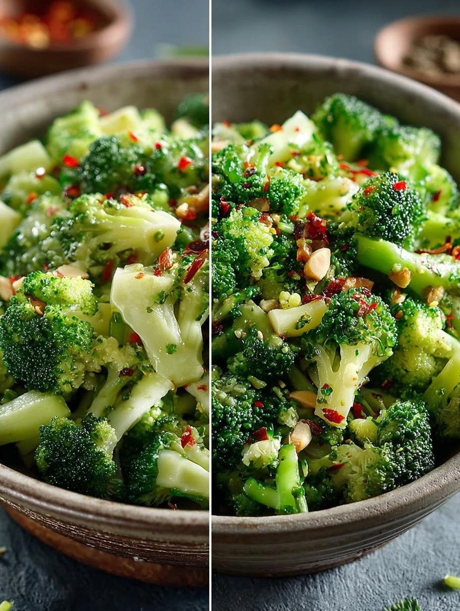 Verbluffend: 20 Min. Broccoli Salat Rezepte Roh! - Een close-up van de romige dressing die de fijngesneden broccoli en andere ingrediënten bedekt in de Broccoli Salat Rezepte Roh.