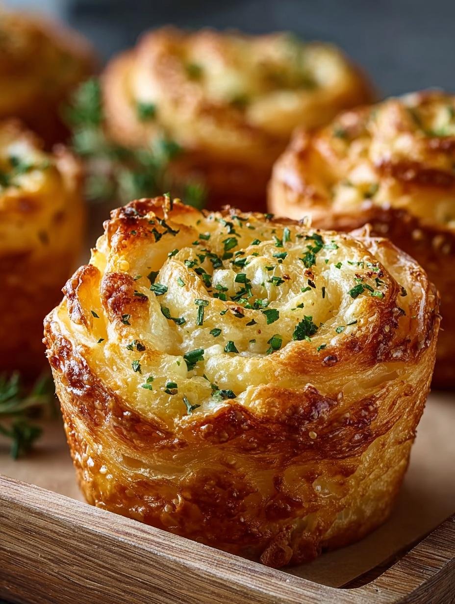 Cheesy Garlic Cruffin