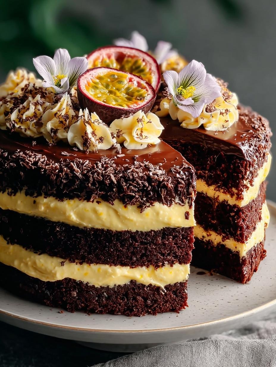 Chocolate Passionfruit Layer Cake