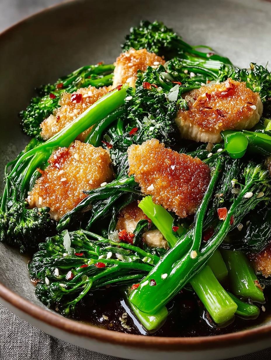 Knoflook Sesam Broccoli Rabe: 1 Onweerstaanbaar Recept - additional detail van de bereiding van Knoflook Sesam Broccoli Rabe