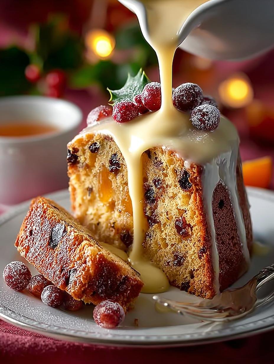 Grandmas Christmas Cake: 1 Heerlijk Erfgoed Recept! - Een prachtig gedecoreerde Grandmas Christmas Cake op een feestelijke tafel, klaar om geserveerd te worden.