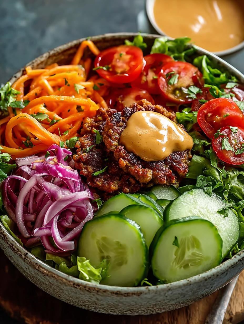 Healthy Burger Bowls with