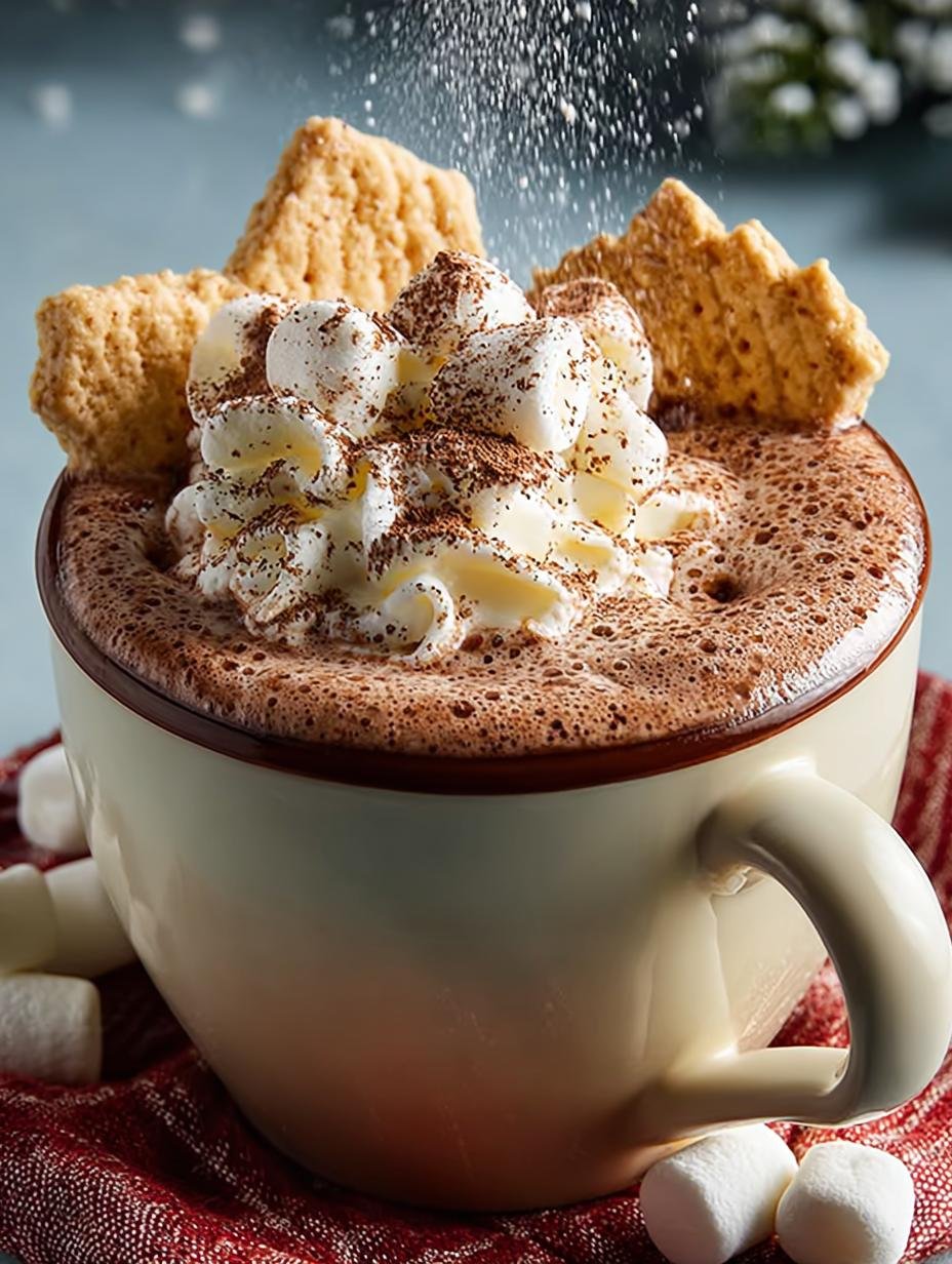 Hot Cocoa Fluff: Hemelse Traktatie in 10 Min. - Close-up van de luchtige textuur van Hot Cocoa Fluff met mini marshmallows