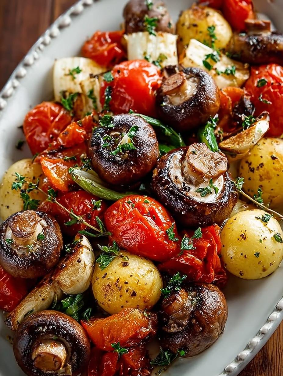 Italian Roasted Mushrooms Veggies
