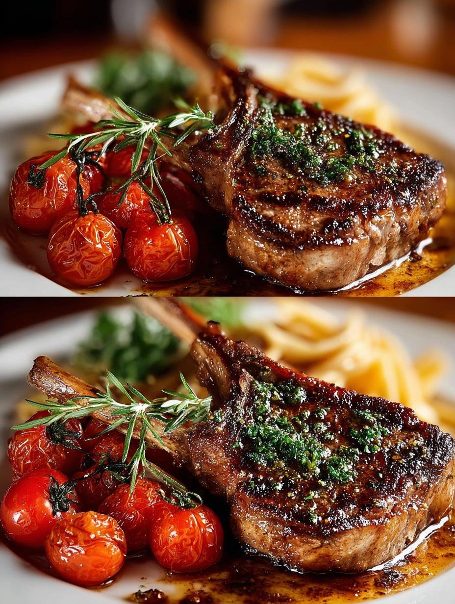 Italienische Lammkoteletts Hauptgang Perfektes