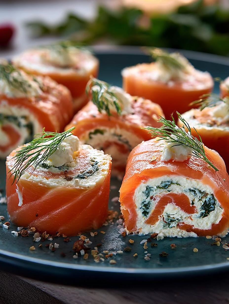 Lachs Frischkase Rollchen Schnelle