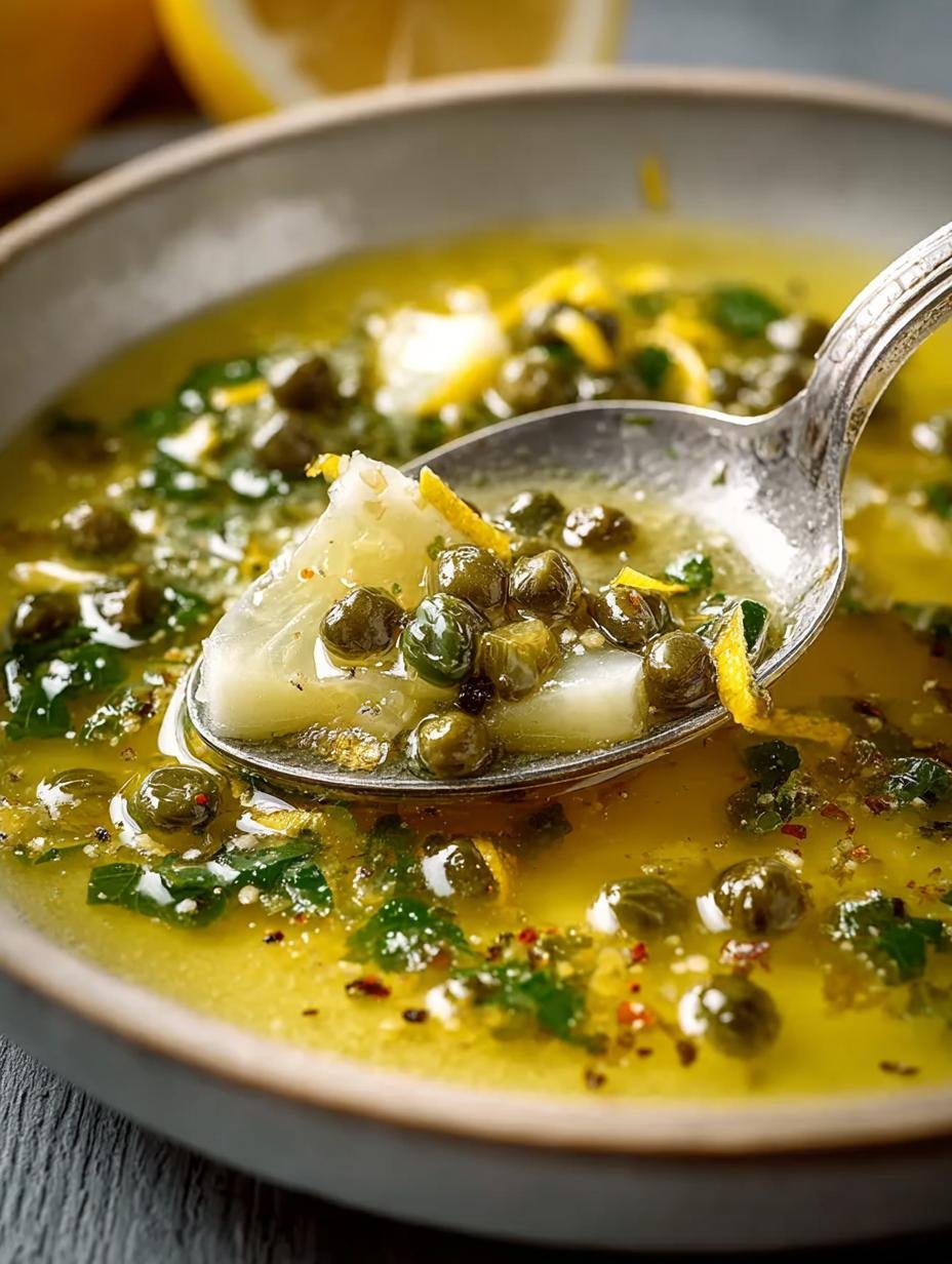 Betoverende Lemon Caper Butter Saus in slechts 1-2 minuut - Lemon Caper Butter Sauce - additional detail