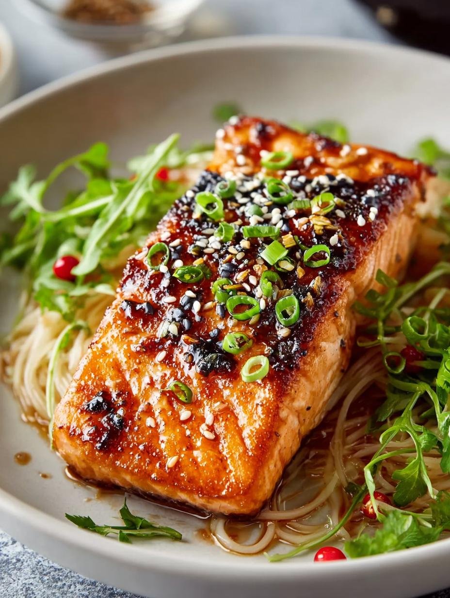 Miso Salmon met Knoflook: Een Onweerstaanbaar Genot - Miso Salmon with Garlic - additional detail