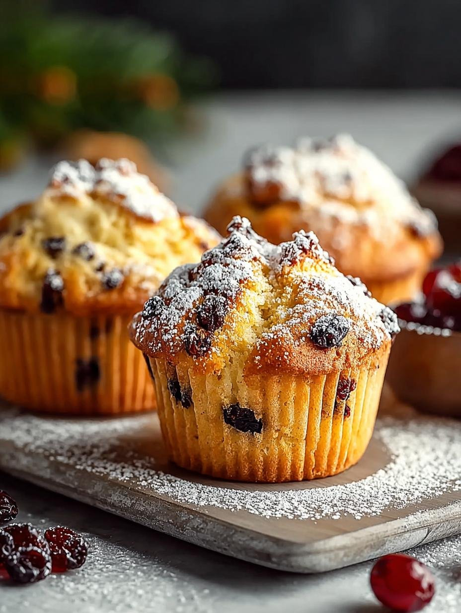 Moist Christmas Stollen Muffins