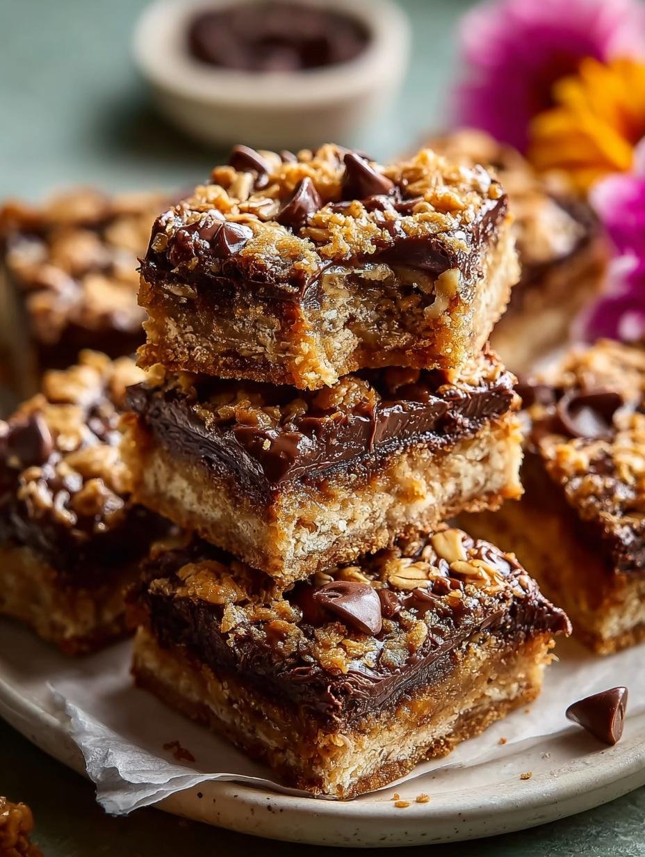 Onweerstaanbare Oatmeal Cookie Magic Bars in 25 min - Heerlijke, goudbruine Oatmeal Cookie Magic Bars vers uit de oven