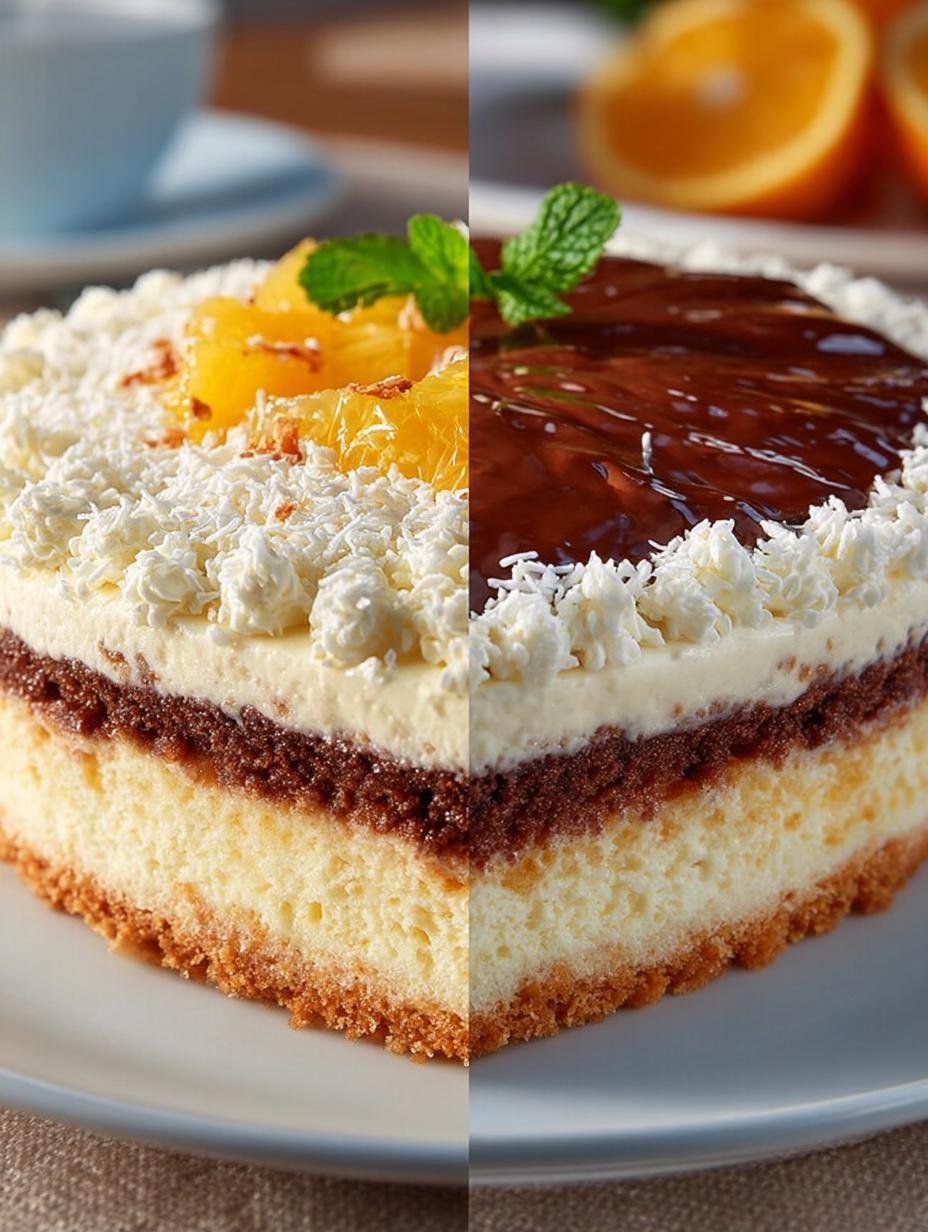 Heerlijke Schuettelkuchen Met Paradiescreme Eenvoudige met mandarijnen en romige topping