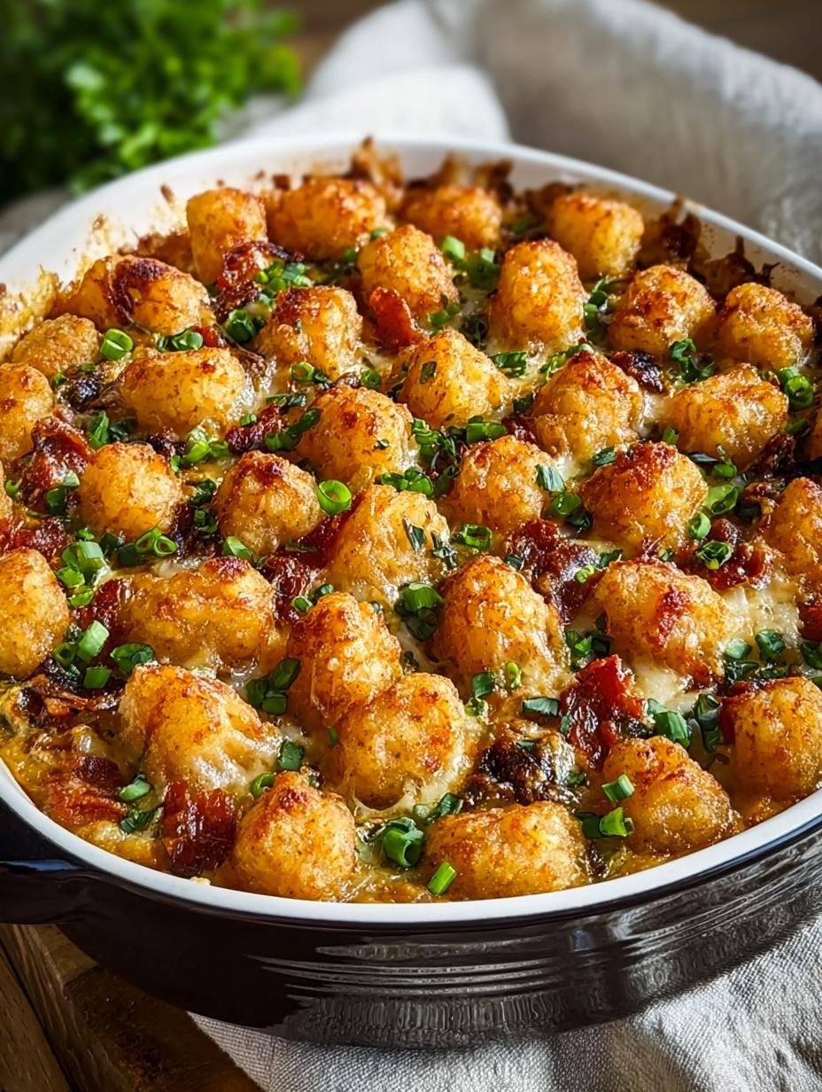 Wreed lekkere Vegan Tater Tot Casserole in 10 stappen - Vegan Tater Tot Casserole - romige vulling met groenten en tater tots