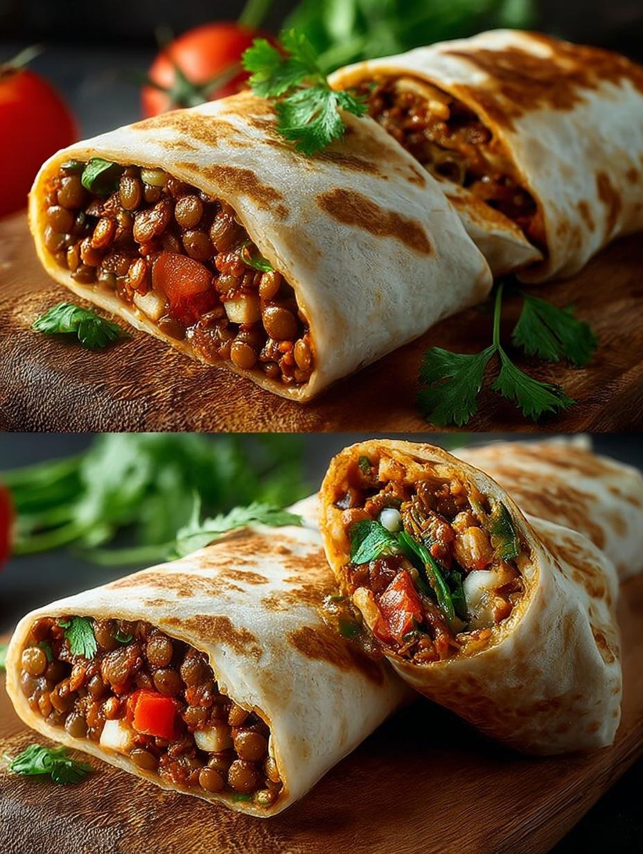 Wreed Goede Vegetarische Linsen Walnuss Burritos in 30 Min - Vegetarische Linsen Walnuss Burritos - main visual representation