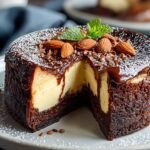 Almond Brownie Basque Cheesecake