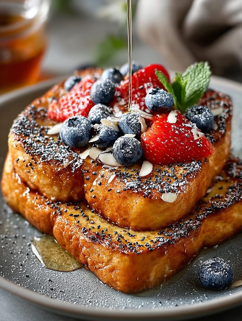 Close-up van Almond Poppy Seed French met een gouden korst en maanzaad, klaar om te eten