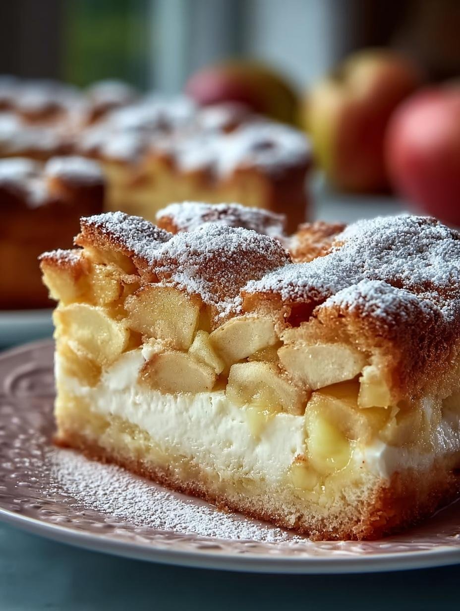 Heerlijke Apfelkuchen Met Vanillepudding Saftig, perfect gebakken en goudbruin