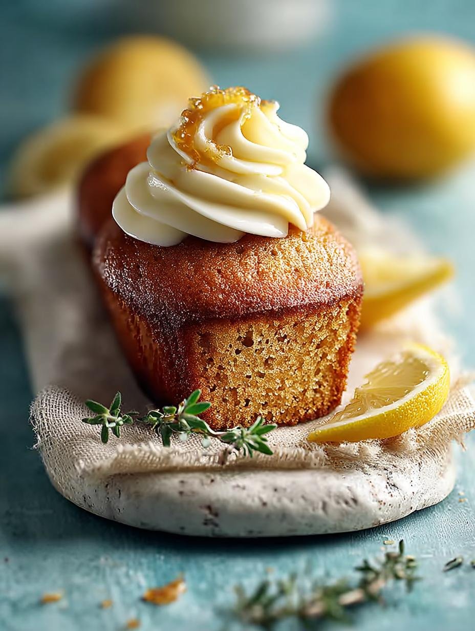 Heerlijke Brown Butter Honey Lemon cakejes, perfect gebakken en goudbruin, klaar om te serveren.