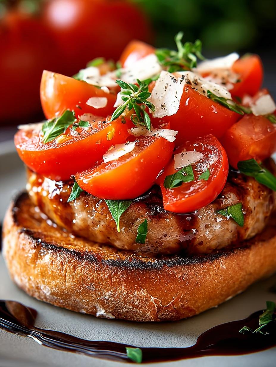 Sappige Bruschetta Burger Ohne Broetchen: 5 sterren genot! - Bruschetta Burger Ohne Broetchen - main visual representation