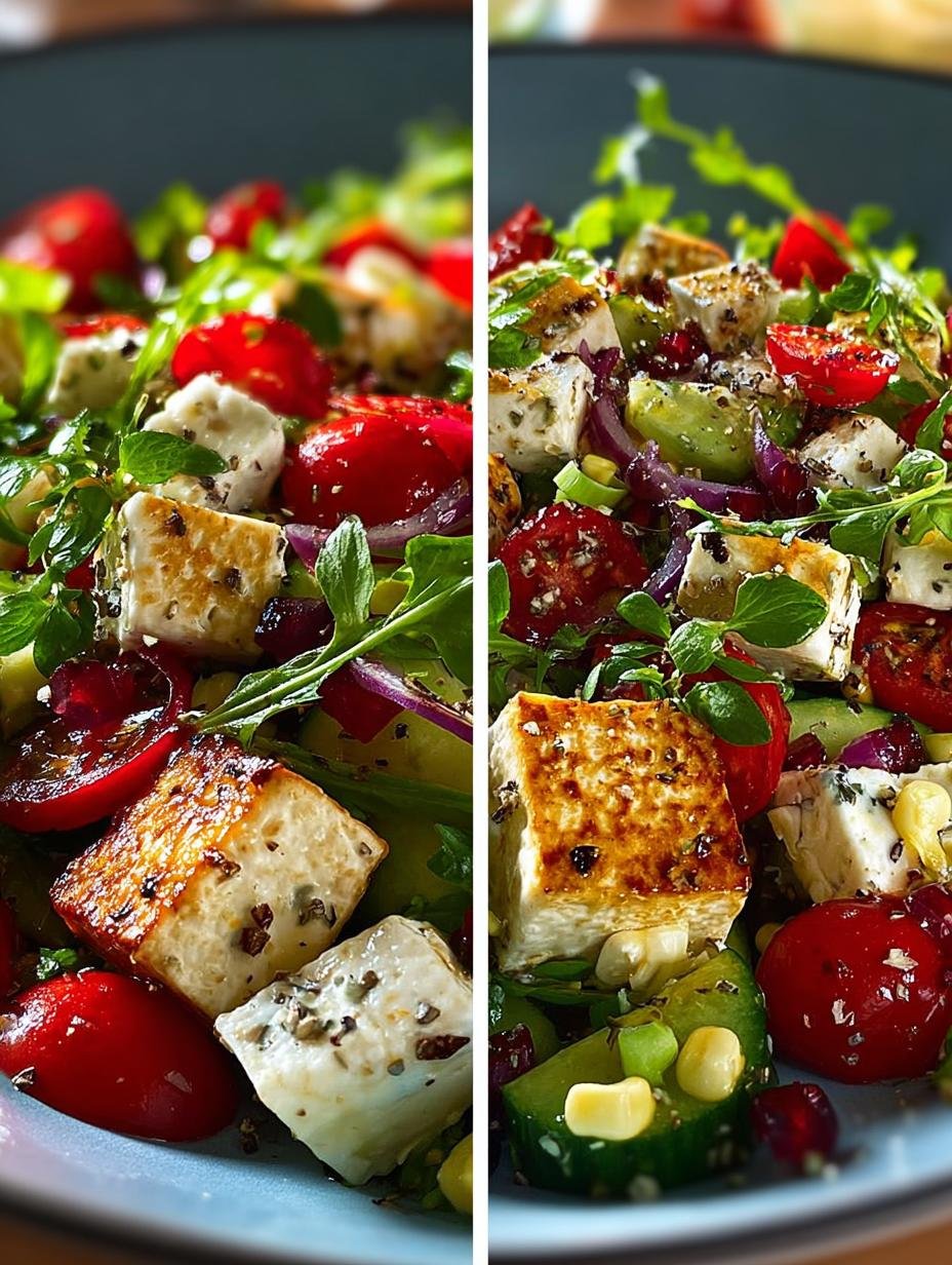 Verrukkelijke Bunter Grillsalat Met Hirtenkase, een magische salade met verse groenten en romige schapenkaas, perfect voor de zomer
