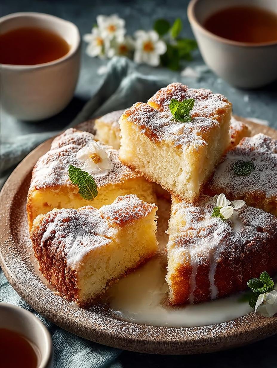 Close-up van een plak Butterkuchen Klassischer Deutscher Kuchen op een bord, met zichtbare lagen gistdeeg en de gekarameliseerde boter-suiker topping