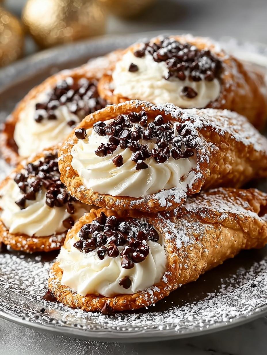 Heerlijke Cannoli Koekjes met romige ricottavulling en chocoladechips, perfect voor een Italiaanse traktatie