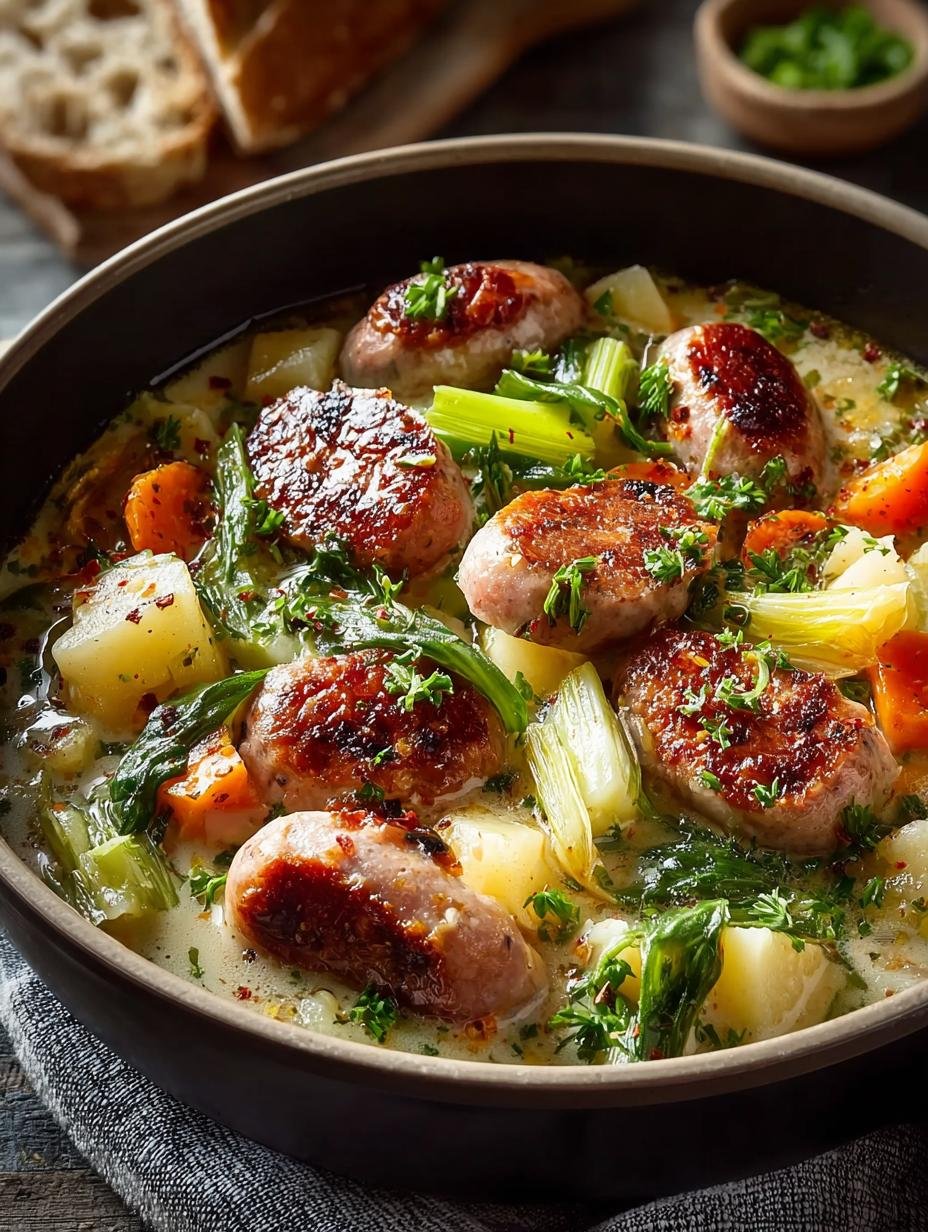 Creamy Leek Sausage Stew